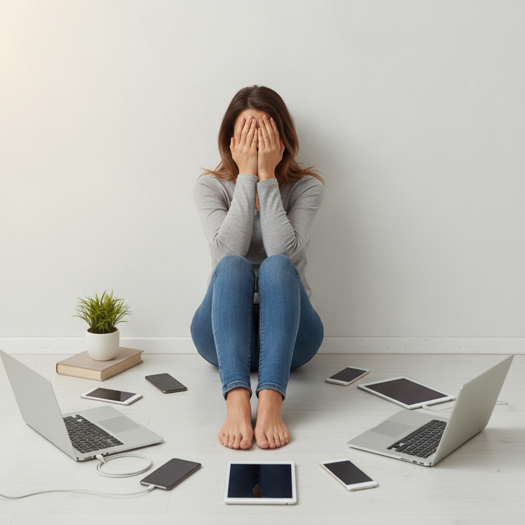 O Vício Silencioso das Telas: Como a Sobrecarga Digital Mantém Seu Cérebro em Pânico Constante e Onde Encontrar Paz Imediata!
