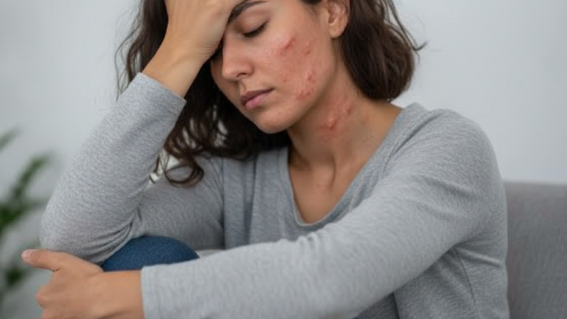 Pele em Chamas Sem Causa Médica? O Impacto Oculto da Ansiedade na Sua Derme e o Método Rápido para Desativar a Urticária Já!