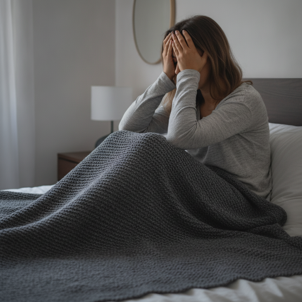 Insônia Ansiosa? O Guia da Pressão Profunda Revela Como o Cobertor Pesado Desativa o Pânico Noturno e Apaga Sua Mente Já!