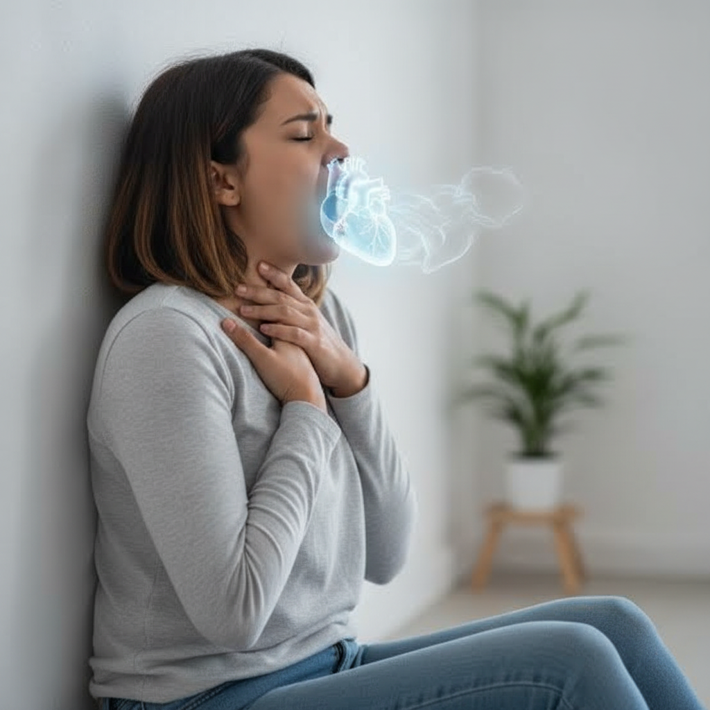 Coração Saindo pela Boca de Pânico? O Guia do Suspiro Fisiológico para Derrubar a Taquicardia e Resgatar a Calma em 3 Ciclos!